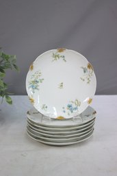 Group Lot Of 7 Limoges Floral & Gold Dinner By Haviland & Co For Wood, Bicknall & Potter