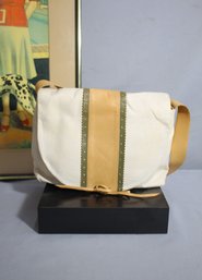 SKNY Leather And Canvas Shoulder Bag