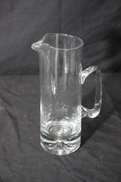 Clear Bubble Bottom Glass Krosno Poland Glass Pitcher