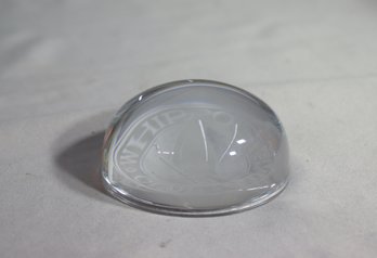 Whippoorwill Club Half-Dome Crystal Paperweight