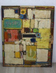 Original Abstract Build Out Sculptural Painting 'wall Eternal' 1978-9 Cariota Signed/marked By Artist