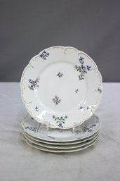 Group Lot Of 5 H & Co. Limoges Coupe Salad Plates  - Schleiger 477-2 By Haviland