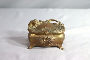 Art Nouveau Jewelry Box With Gilt Bronze Finish