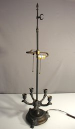 Antique French Bouillotte Table Candelabra 5-Arm Candle Holder Whale Oil Lamp