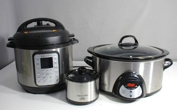 Group Lot Of -Pressure Cooker, Little Dipper, Slow Cooker