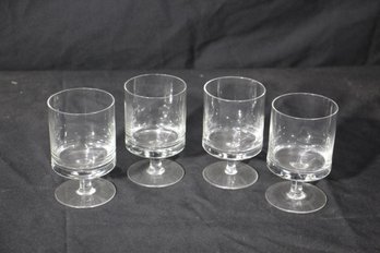 Set Of Four (4) Stub Red Wine Glass