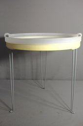Vintage Round Tray Table With Removable Tray