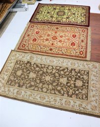 Group Lot Of 3 Persian-style Accent Rugs