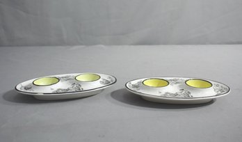 Two Vintage Mottahedeh Italian Porcelain Egg Trays
