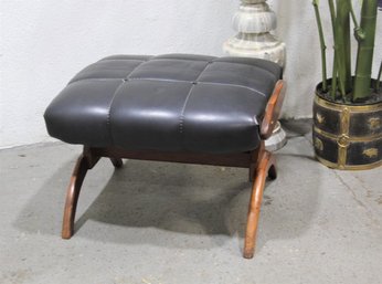 Vintage MCM Arch And Oval Tufted Ottoman