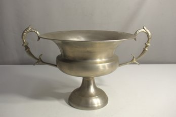 Decorative Silver Plated  Centerpiece Bowl By Wicker, Brass, And Ceramics Company