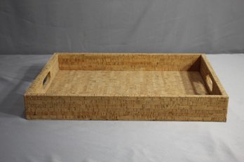 Wonder Rectangle Cork Tray With Handles- 3' X 20.5'w X 14.5'