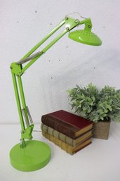Lime Green InterTek LED Articulated Task Lamp On Weighted Base