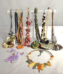 #46--Vintage Estate Jewelry Lot - Diverse Collection Of Necklaces, Pendants,