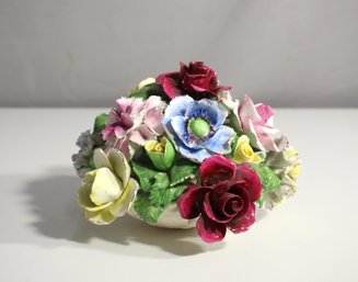 Vintage Floral Porcelain Bouquet Centerpiece