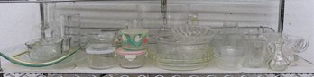 2 Of 2: Shelf Lot Of Vintage And Contemporary Glass Table Ware