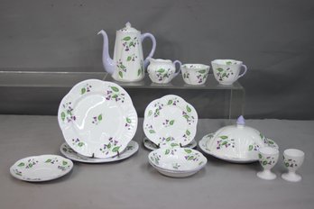 14pc Mixed Lot Of Shelley Fine Bone China Campanula Pattern #13886