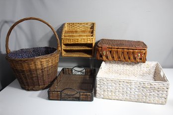 Group Of Wicker Baskets