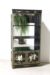Open Front Oriental (Chinese) Vitrine Display Cabinet