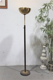 Machine Age Art Deco Style Inverse Domed Shade Floor Lamp