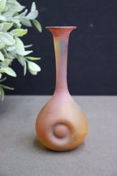 Polychrome Cased Glass Dimple Belly Vase