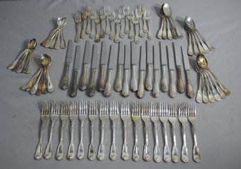 80pc Group Lot Of Supreme Cutlery By Towle Shell Pattern Flatware, Silver Plate