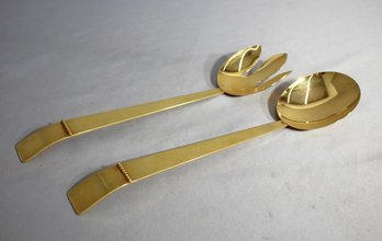 Set Of 24 KT Gold Electro Plated Serving Utensils