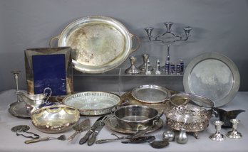 Group Lot Of Vintage Silver Plate