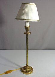 Single  Brass Candlestick Lamp