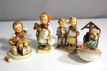 Collection Of 5 Vintage Hummel Figurines (One With Repair Needed)