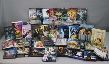 Group Lot Of Wide Variety Of Movie DVDs, And A Box Set Of Poirot On VHS