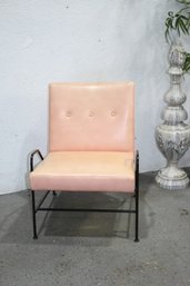 Jens Risom Mid-Century Modern Sculpted Iron Tubular Accent Chair