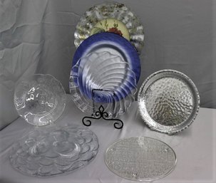 Assorted Lot Of Serving Trays