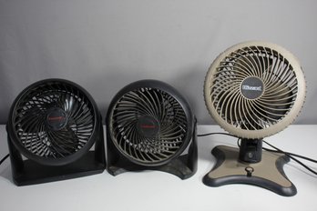 Three Table Top Fans -Working