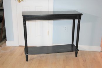 Traditional Black Finish Wood Console Table