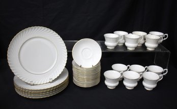 Royal Tettau And Staffordshire Dinner Plates And Cups Set