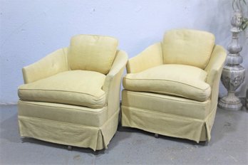 Pair Of Vintage Middletown  Swivel Club Chairs