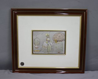 Limited Edition Emyl Sere Bas-relief 925 Sterling Wall Plaque 'contessa' By Petromill & Beltrami, With COA