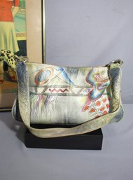 Biacci Artistic Hand-Painted Leather Shoulder Bag