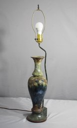 Vintage Artisan Pottery Baluster Lamp