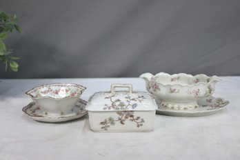 Group Lot Of 3 Vintage Haviland Limoges Serving Bowls And Terrine