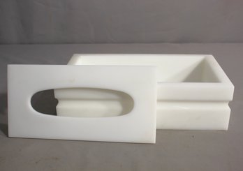 White Onyx Tissue Box