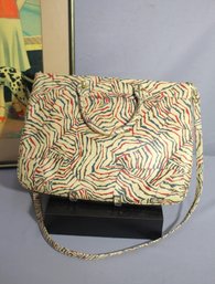 Vintage Crouch & Fitzgerald Bag - Unique Multicolor Pattern