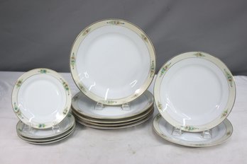 Group Lot Of 11 (3 Sizes) Vintage Noritake 'the Sedan' Pattern Plates