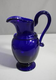 Metropolitan Museum Of Art MMA Portugal Cobalt Blue Saratoga Hand Blown Pitcher