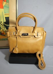 Birkin Style Softest Italian Leather Handbag - Handmade In Italy