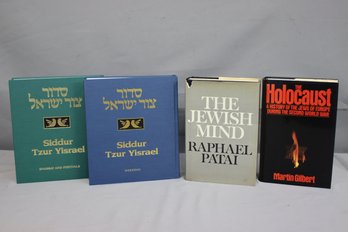 Group Lot Of 4  Hebrew Themed Hardcover Books