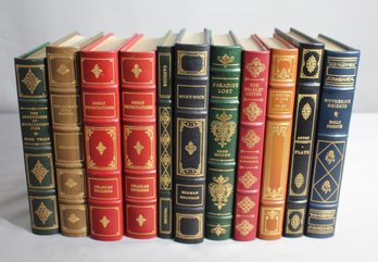 Collection Of Leather-Bound Classic Literature