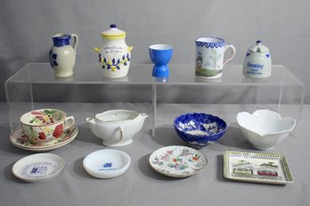 Miscellaneous Group -cup,plates,small Jar