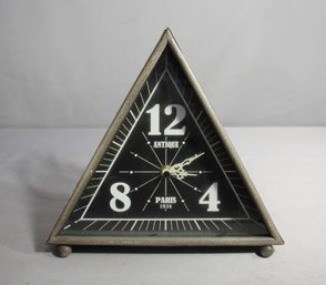 Antique Style Paris 1934 Triangular Desktop Clock - Untested